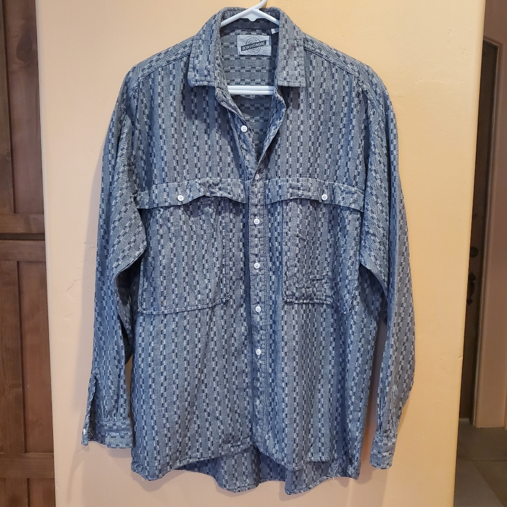 Men's Bon Homme button front long sleeve shirt